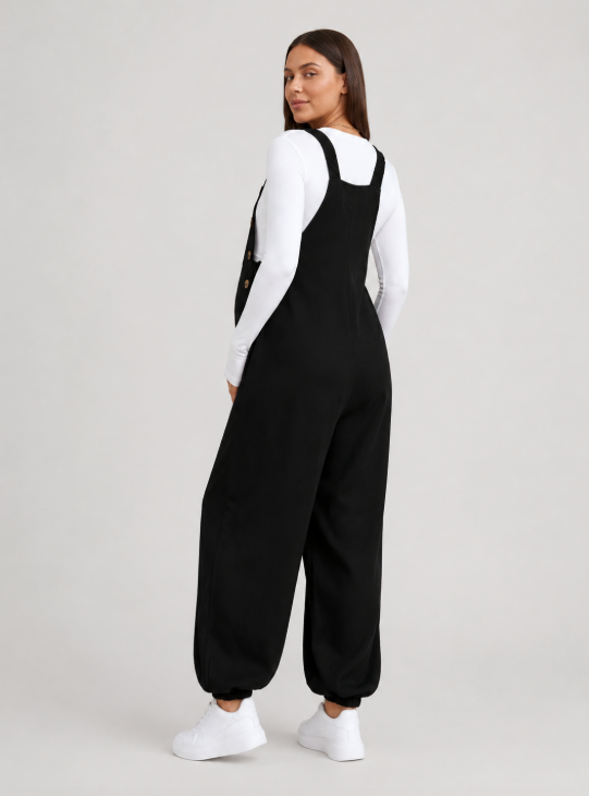 Salopette Grande Taille Velours Noir