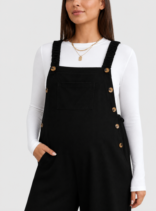 Salopette Grande Taille Velours Noir