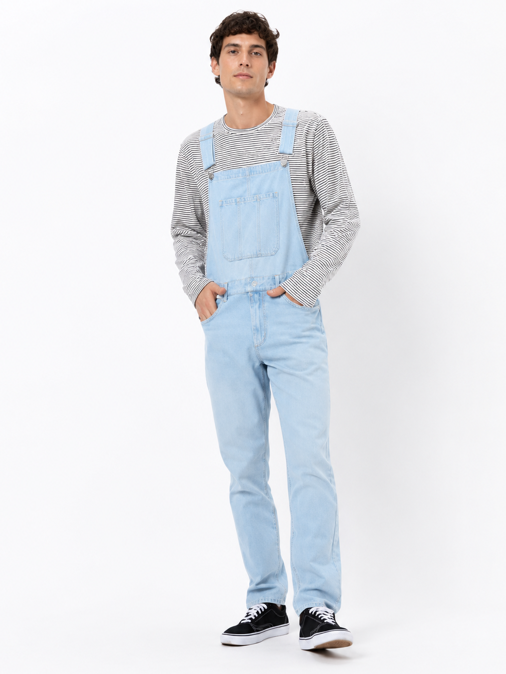 Salopette Jean Bleu Clair Homme Denim