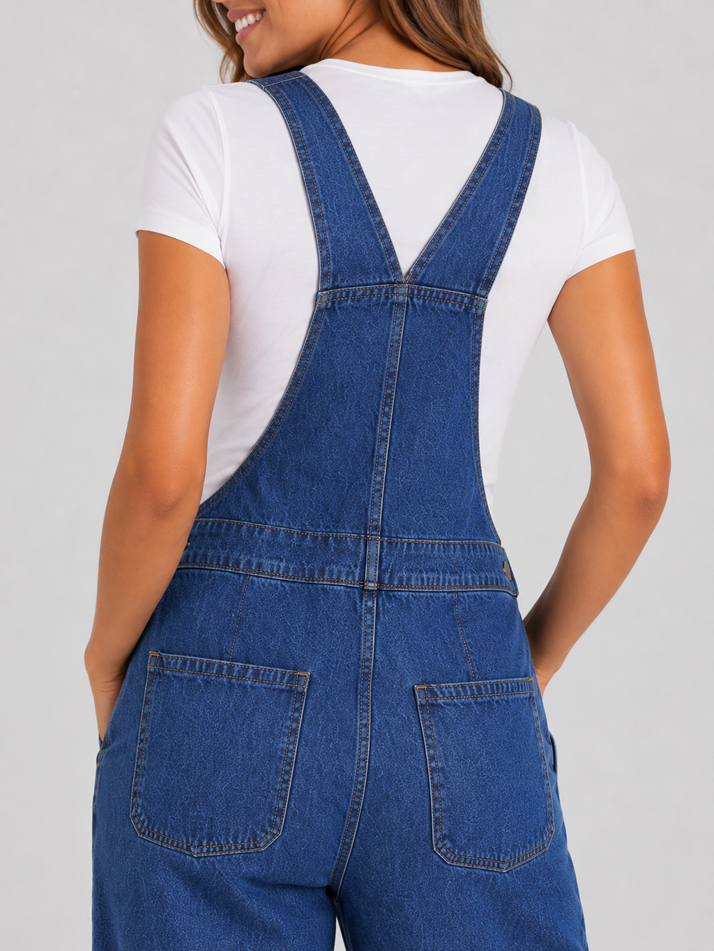 Salopette en Jean Bleu Foncé Style Urban Ikigai