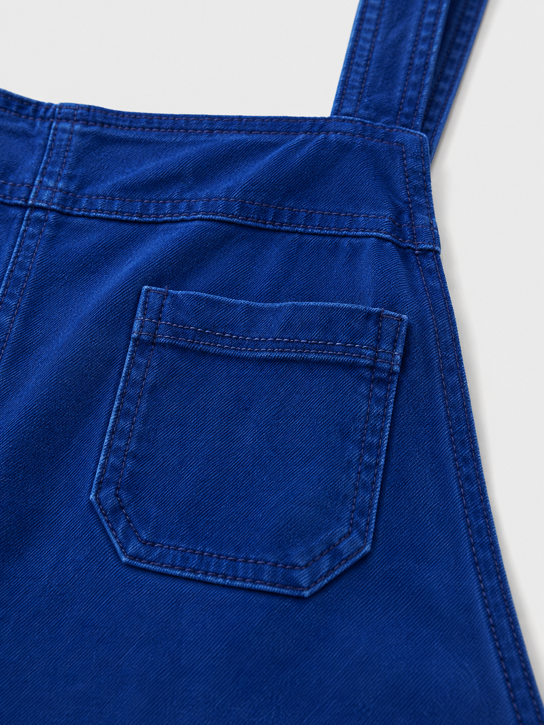 Salopette Femme Vintage Velours Côtelé Bleu