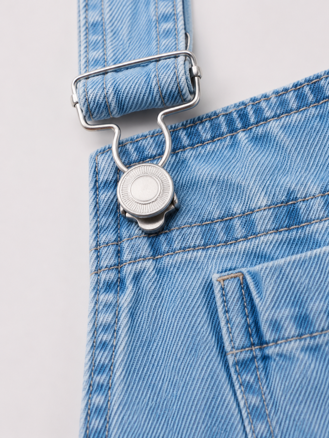 Salopette en Jean Bleue Claire