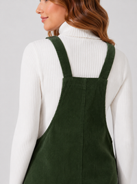 Robe Salopette Carmin en Velours Vert