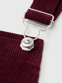 Robe Salopette Carmin en Velours Rouge