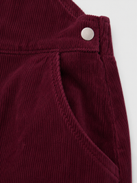 Robe Salopette Carmin en Velours Rouge