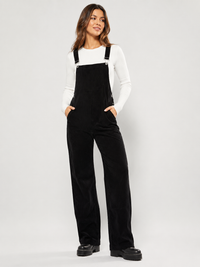 Robe Salopette en Velours Noir