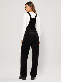Robe Salopette en Velours Noir