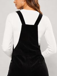 Robe Salopette en Velours Noir