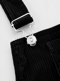 Robe Salopette en Velours Noir