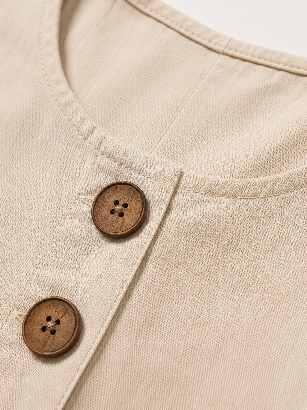 Salopette Vintage Ample Lin Beige