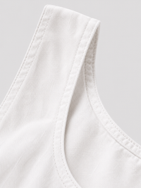 Salopette Vintage Ample Lin Blanc