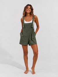 Salopette Ample Unie Vert