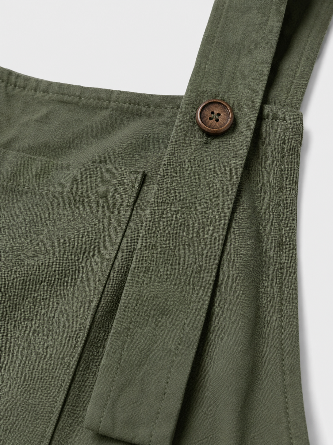 Salopette Ample Unie Vert