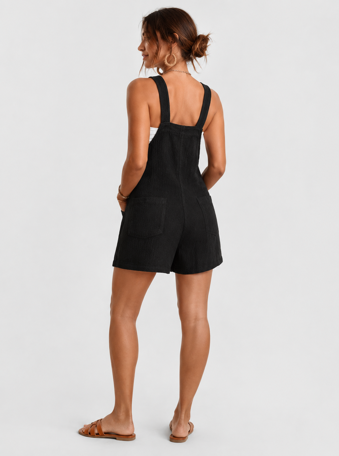 Salopette Short Noir Femme