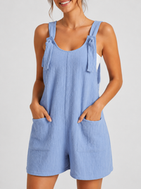 Salopette Short Bleu Femme