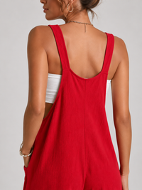 Salopette Short Rouge Femme