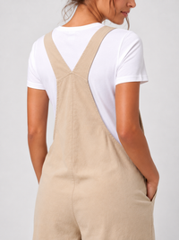 Salopette Short De Grossesse Beige