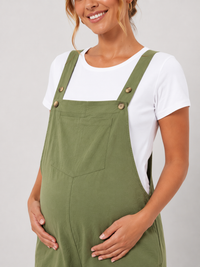 Salopette Short De Grossesse Vert