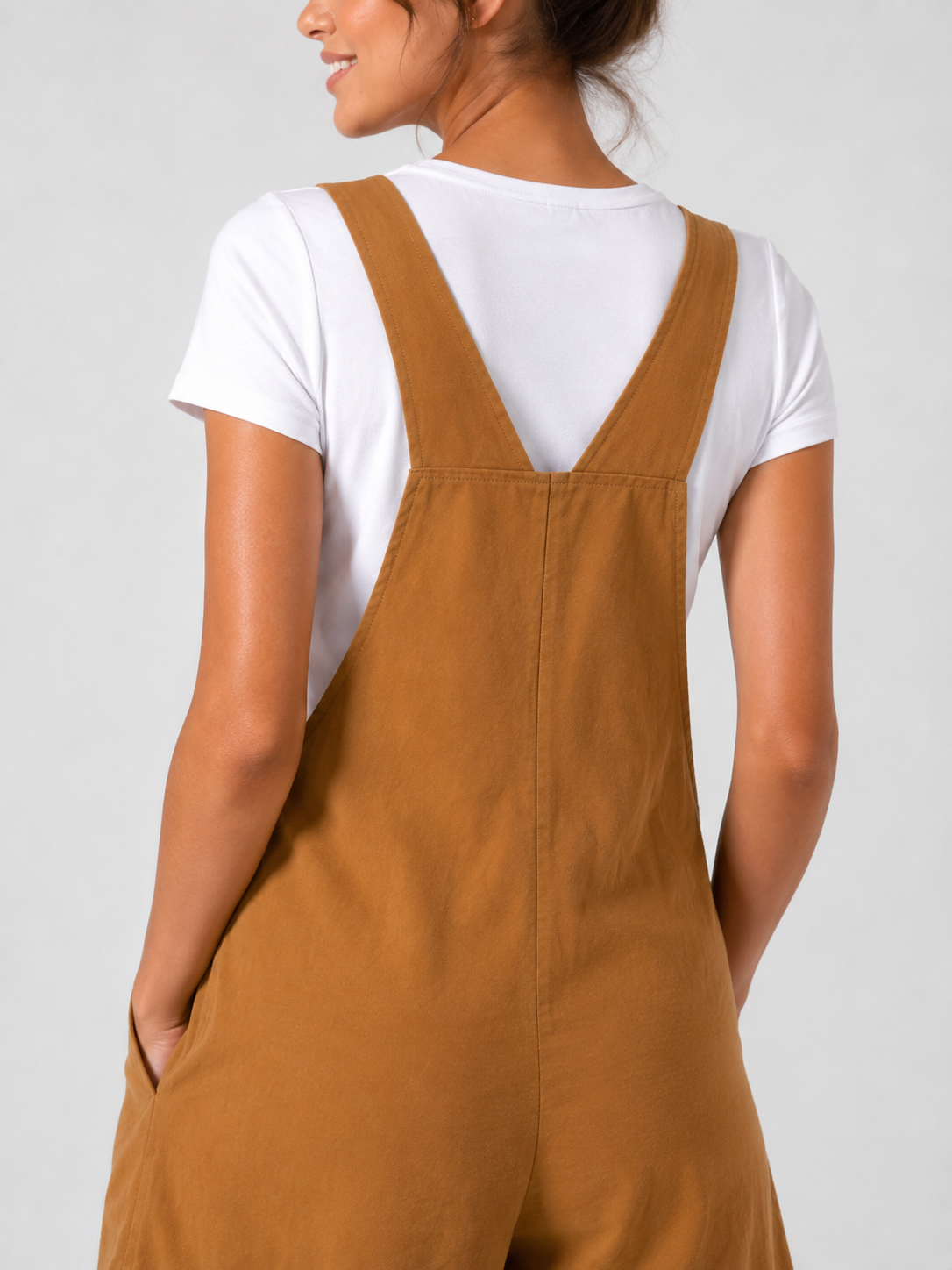 Salopette Short De Grossesse Marron