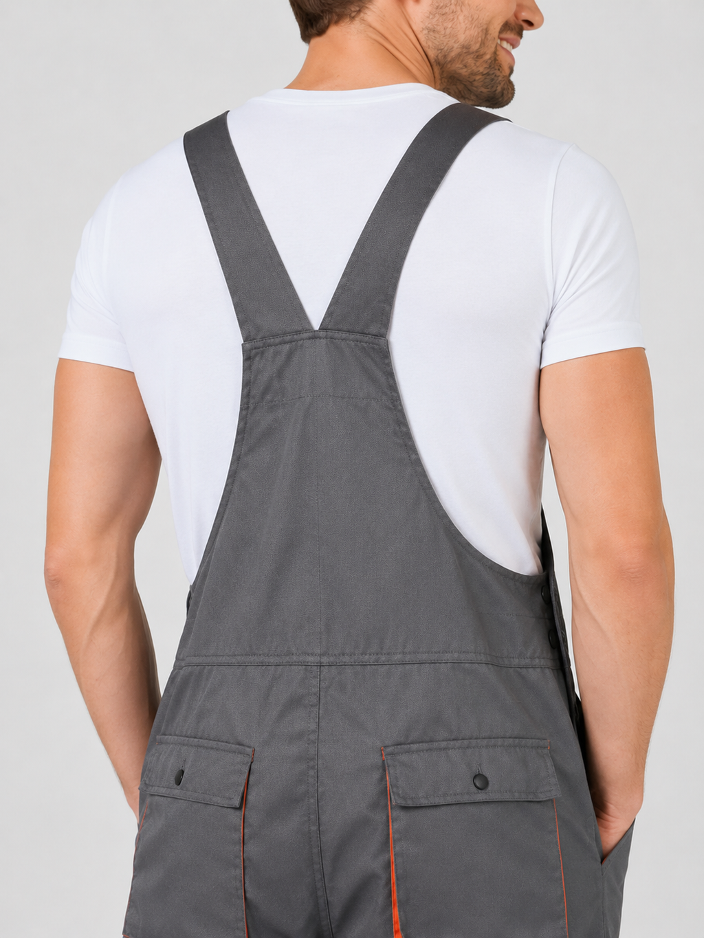 Salopette Homme De Travail Grise Multi-Poches
