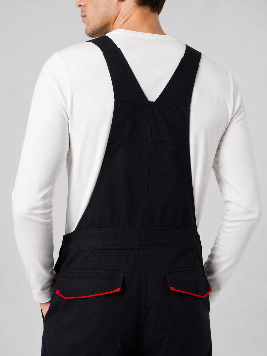 Salopette Homme De Travail Noire Multi-Poches