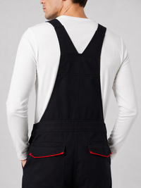 Salopette Homme De Travail Noire Multi-Poches