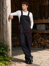 Salopette Homme De Travail Noire Multi-Poches