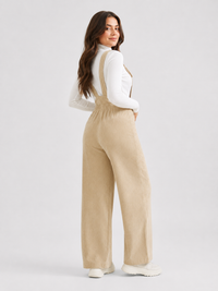 Salopette Grossesse Velours Beige