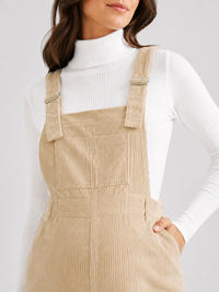Salopette Grossesse Velours Beige