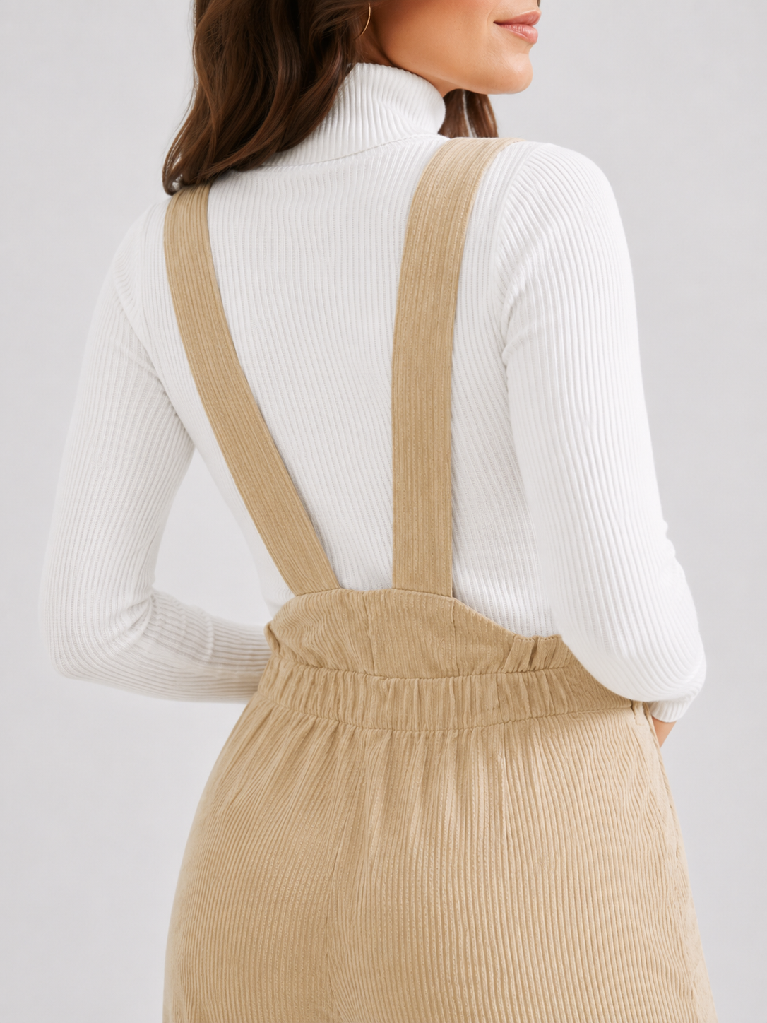 Salopette Grossesse Velours Beige
