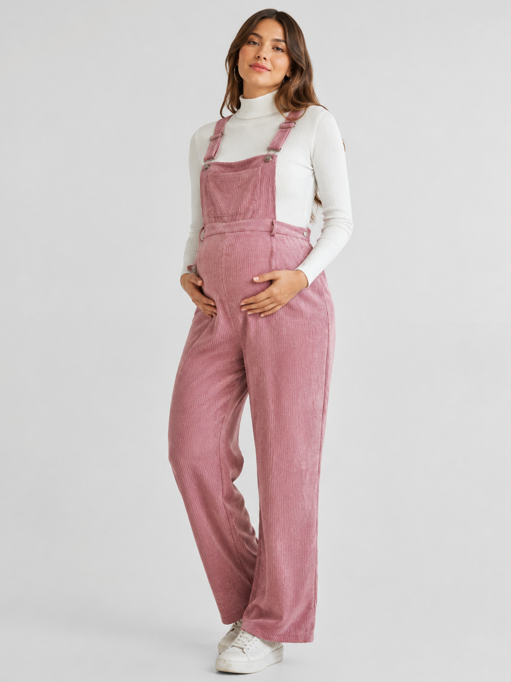 Salopette Grossesse Velours Rose
