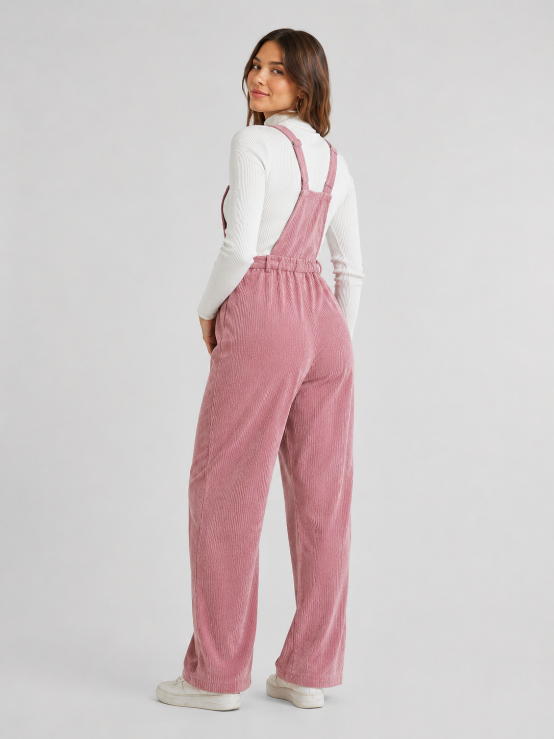 Salopette Grossesse Velours Rose