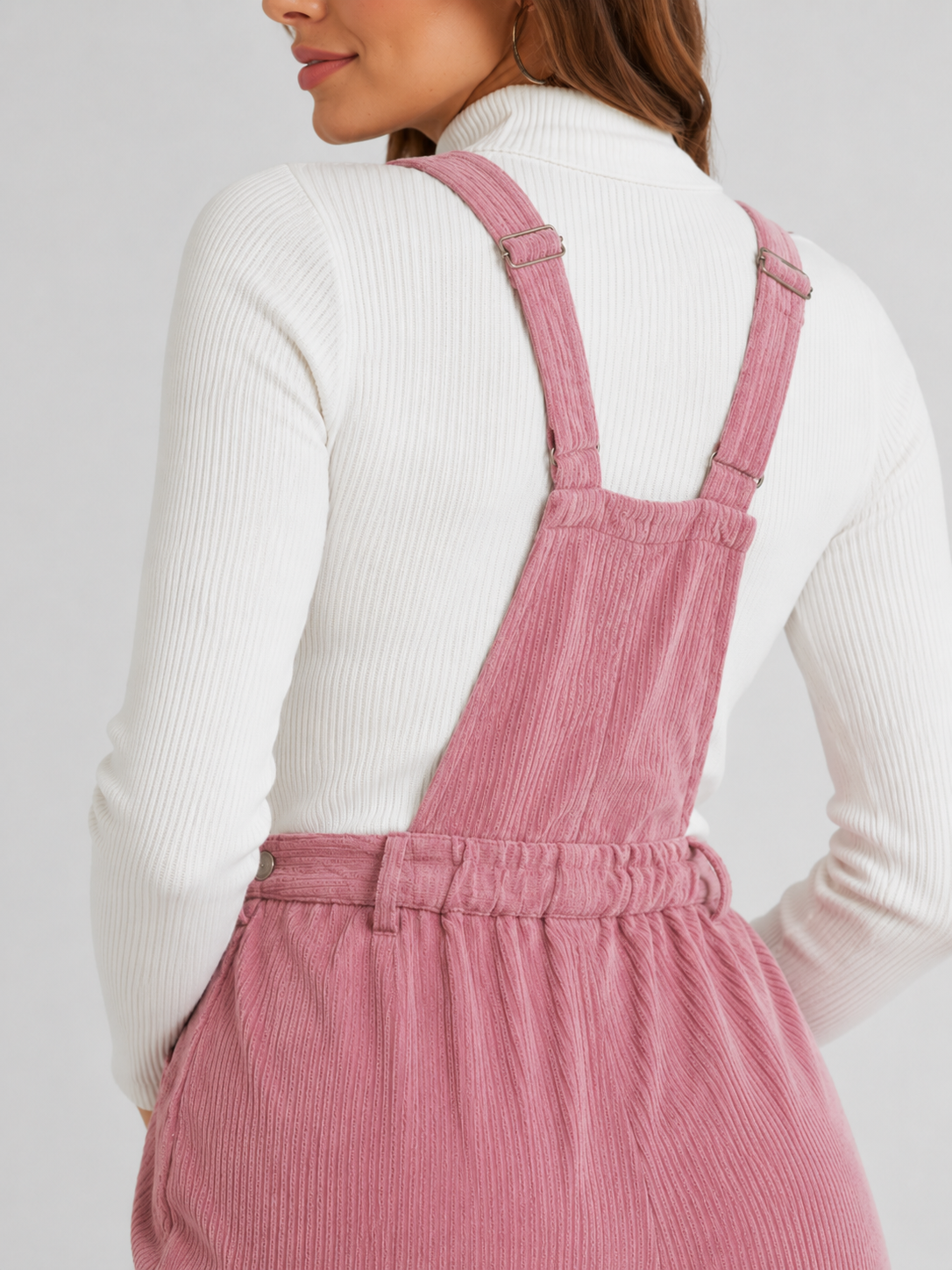 Salopette Grossesse Velours Rose