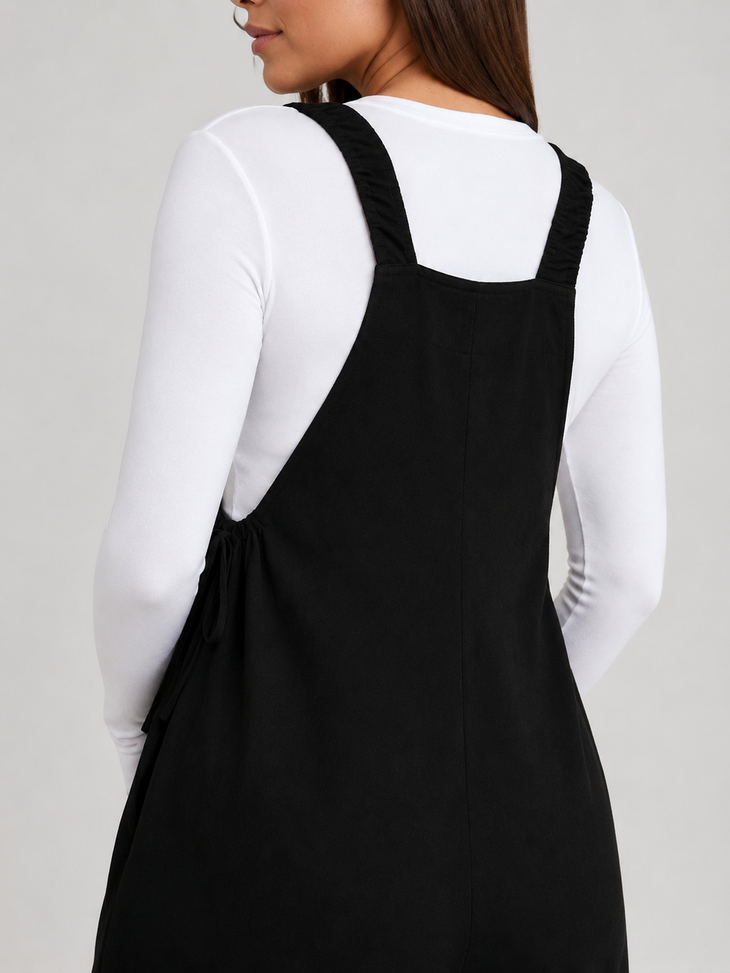 Salopette Grossesse Grande Taille Velours Noir
