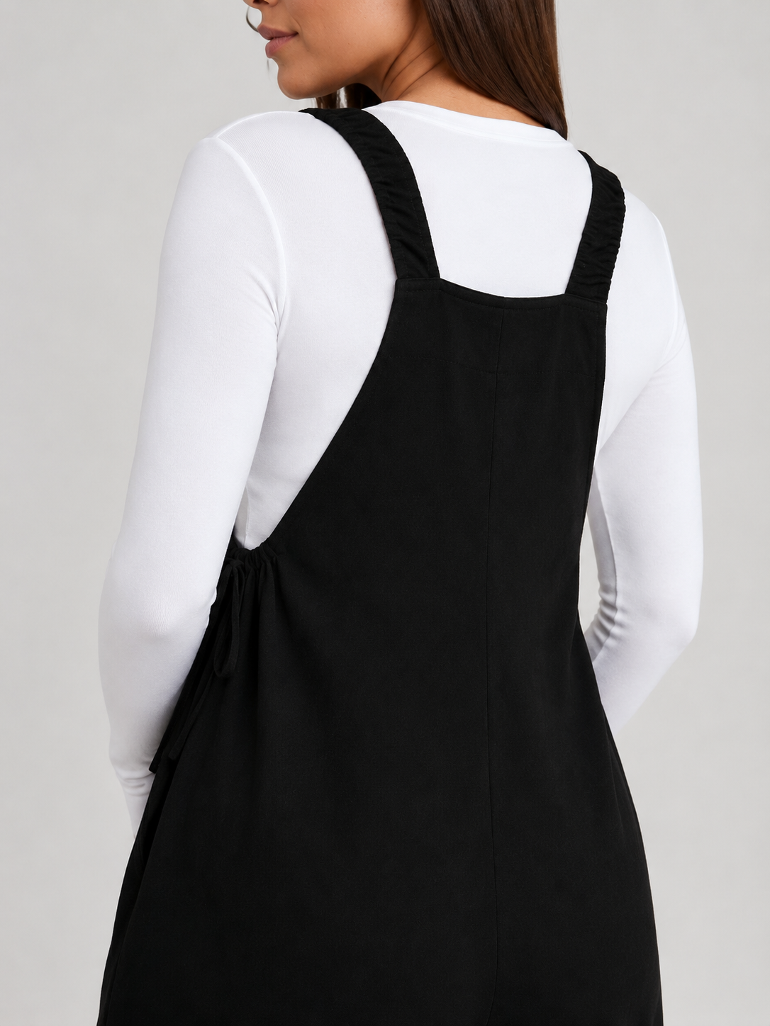 Salopette Grossesse Grande Taille Velours Noir
