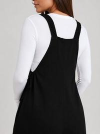 Salopette Grossesse Grande Taille Velours Noir