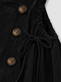 Salopette Grossesse Grande Taille Velours Noir