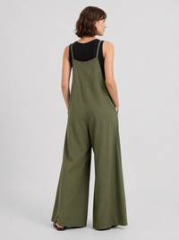Salopette Femme En Lin Vert