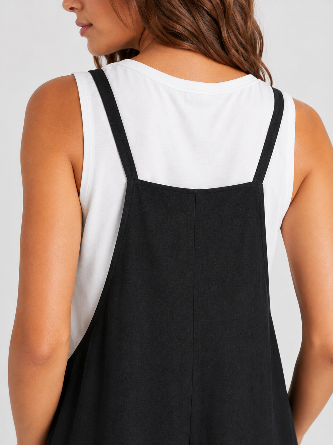 Salopette Femme En Lin Noir
