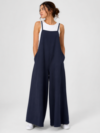 Salopette Femme En Lin Bleu