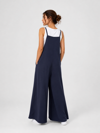 Salopette Femme En Lin Bleu