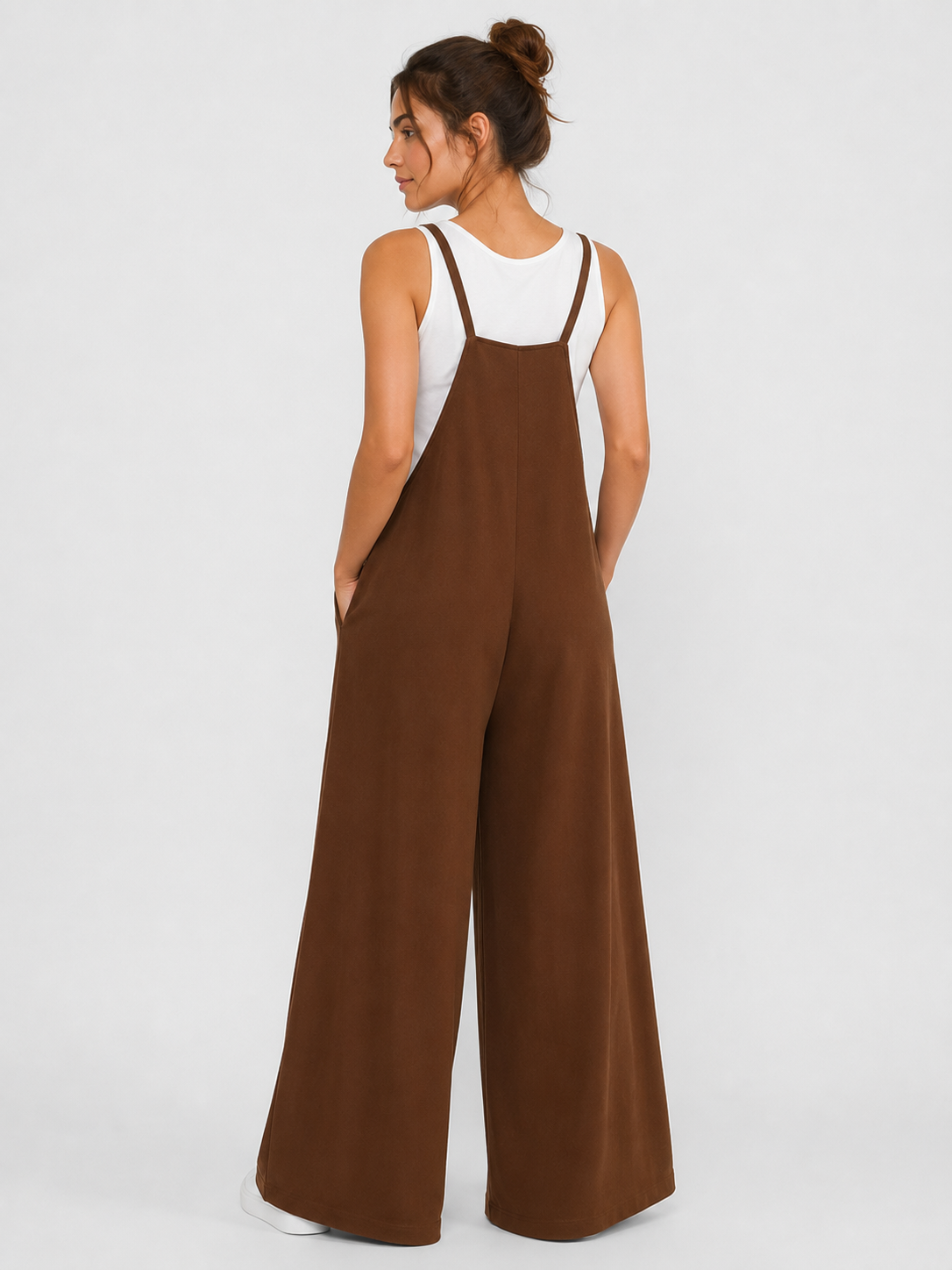Salopette Femme En Lin Marron
