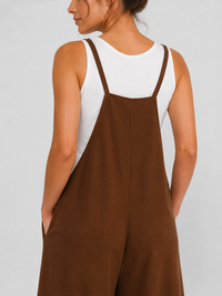 Salopette Femme En Lin Marron