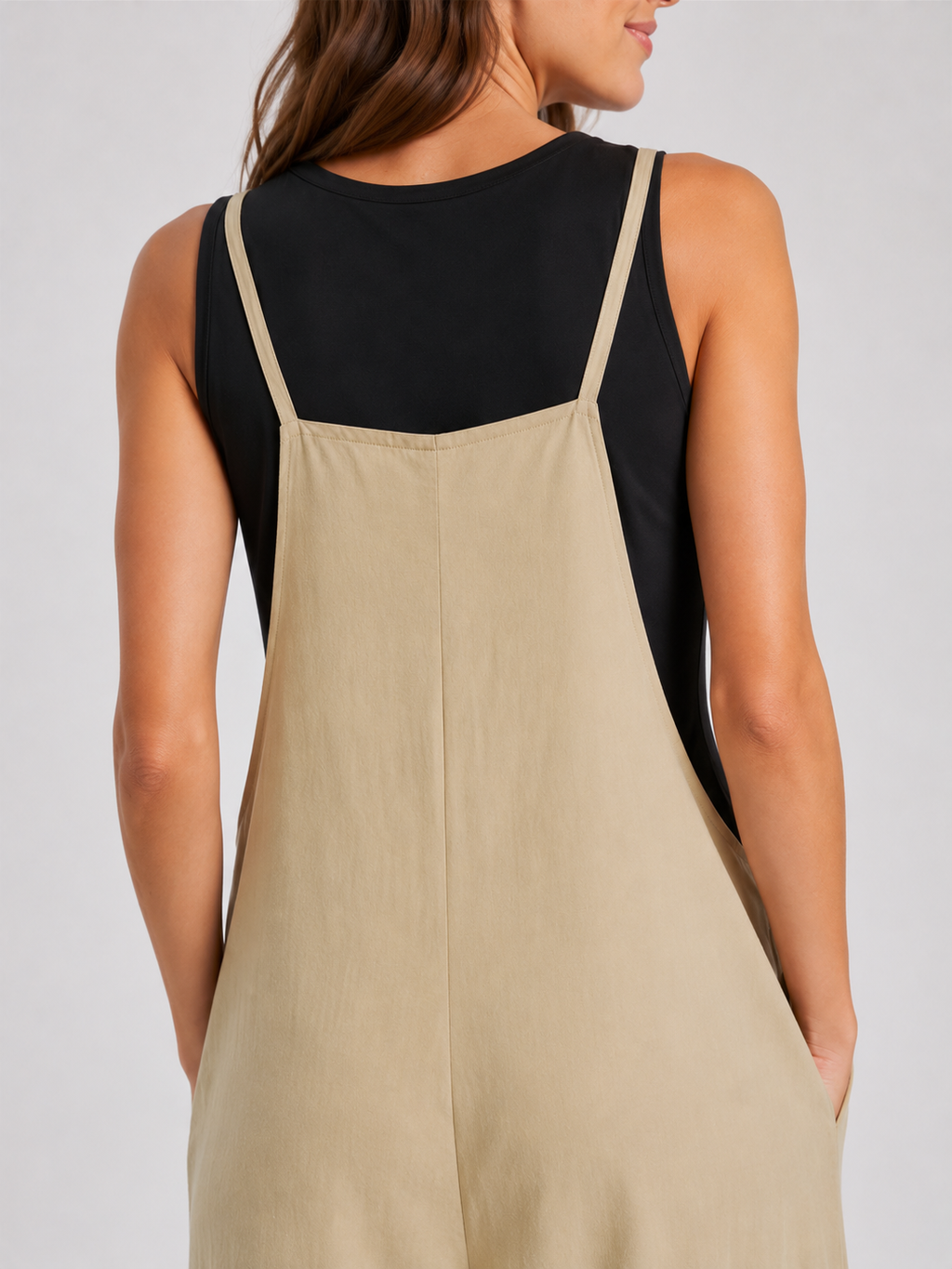Salopette Femme En Lin Beige