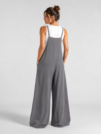 Salopette Femme En Lin Gris