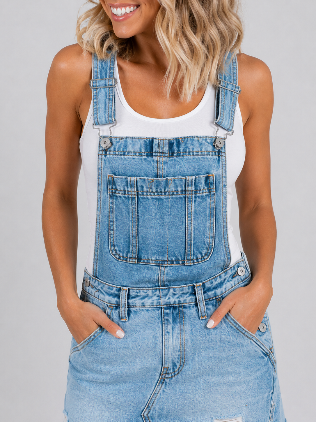 Salopette Jean Bleu Jupe