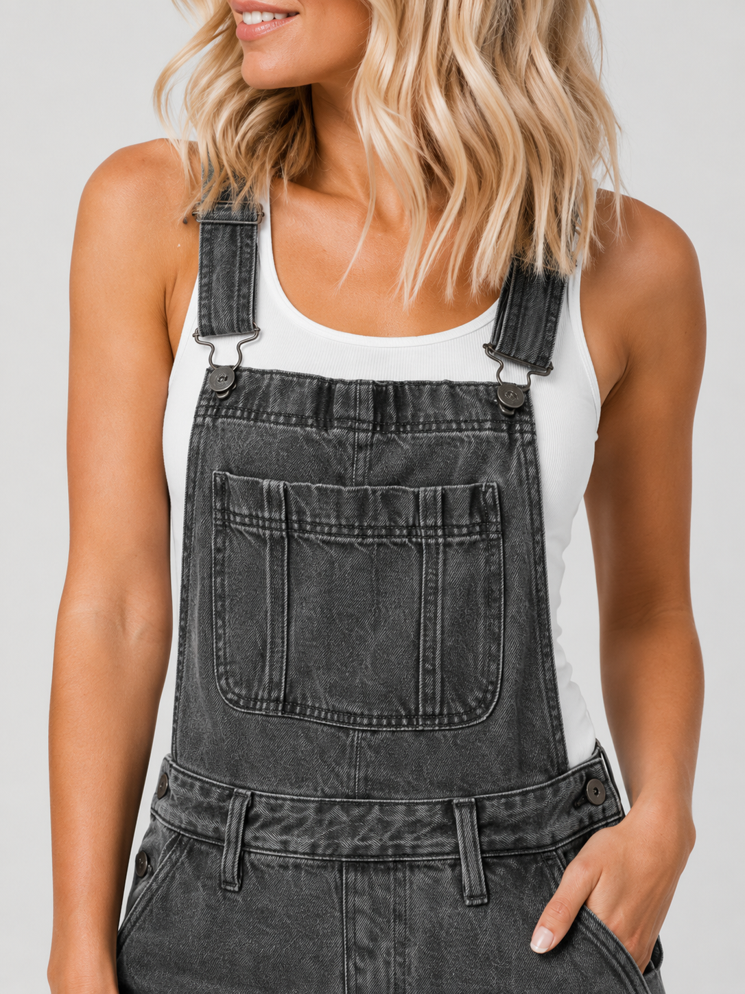 Salopette Jean Noir Jupe