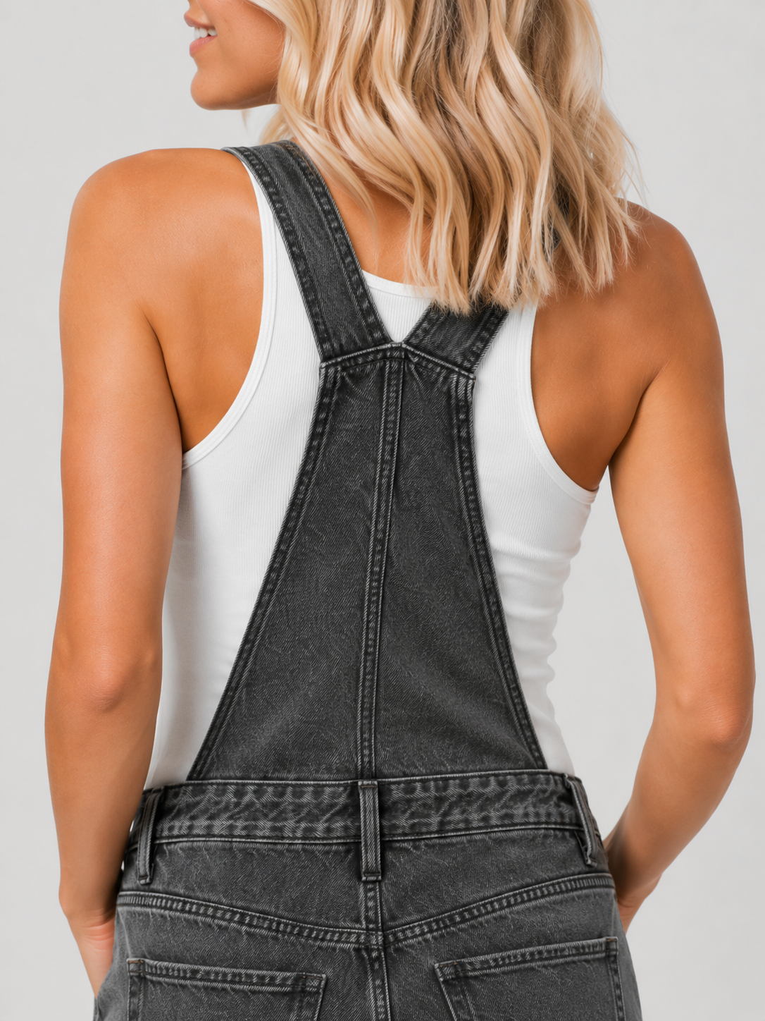 Salopette Jean Noir Jupe