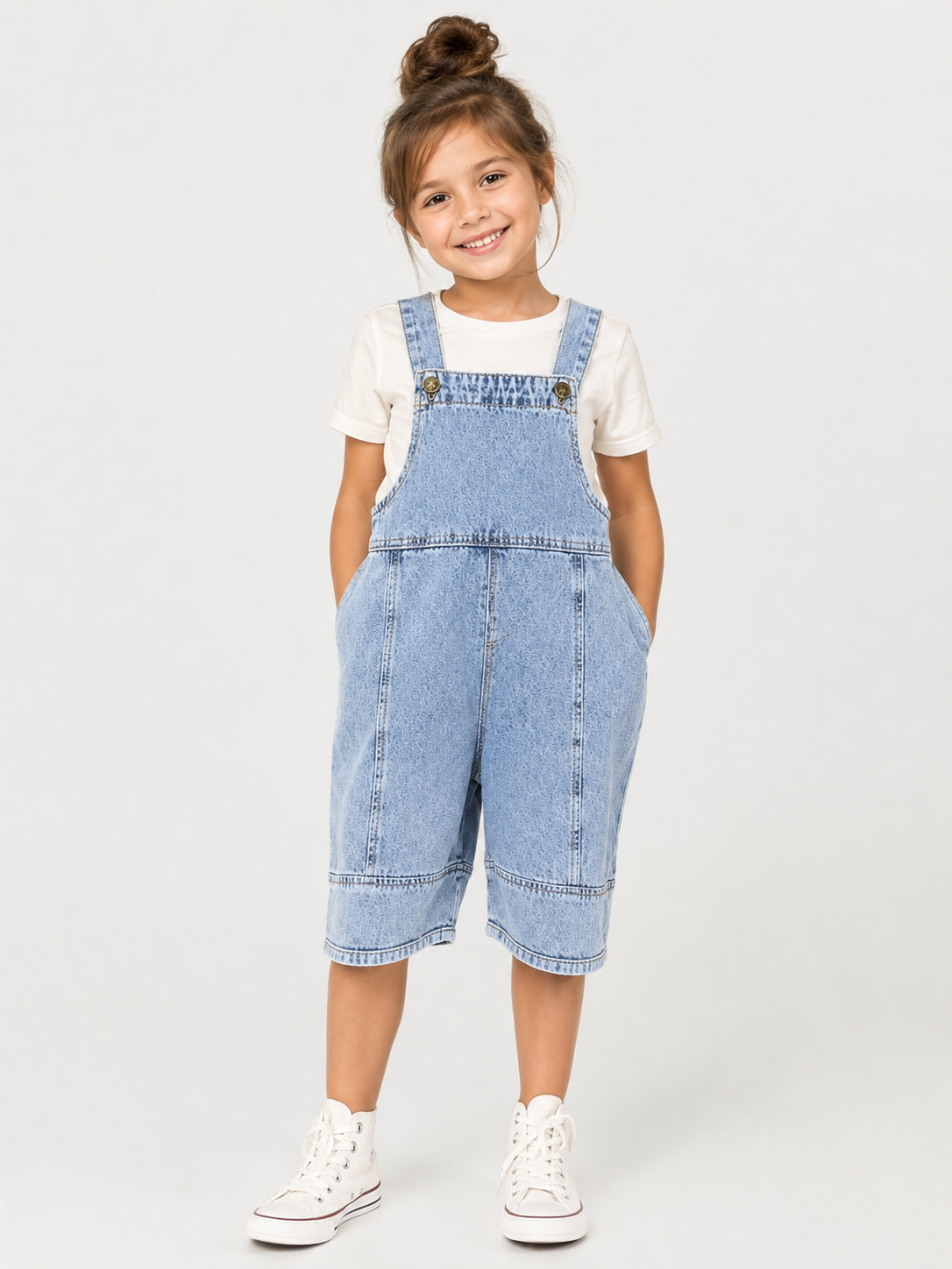 Salopette En Jean Enfants Bleu