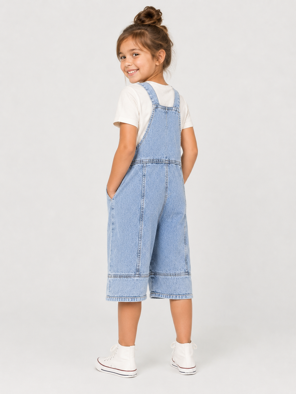 Salopette En Jean Enfants Bleu